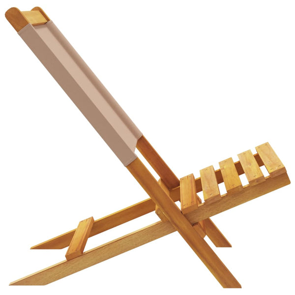 Taupe taitettavat puutarhatuolit Erzsebext 8 kpl (kangas ja puu)