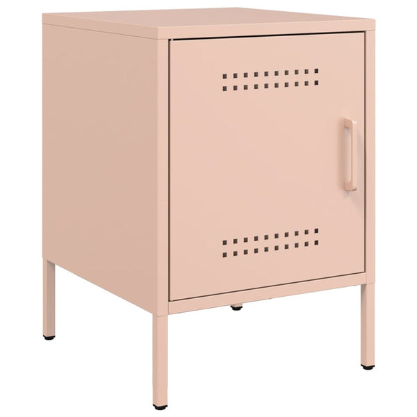 Yöpöydät 2 kpl pinkki 36x39x50,5 cm teräs