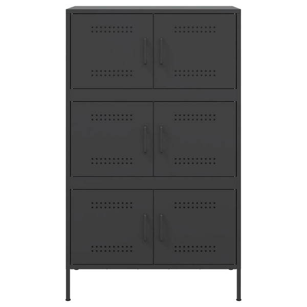 Kaappi musta 68x39x113 cm teräs