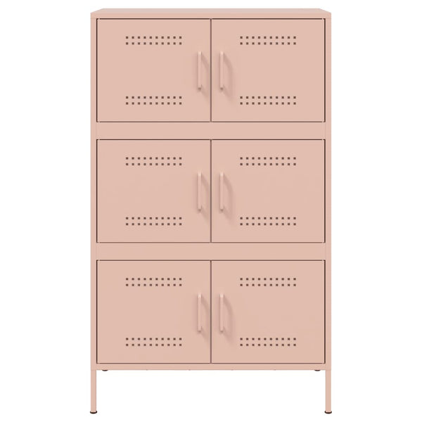 Kaappi pinkki 68x39x113 cm teräs