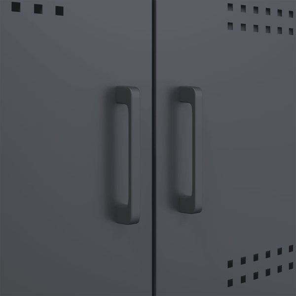 Kaappi antrasiitti 68x39x113 cm teräs