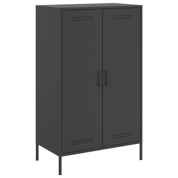 Kaappi musta 68x39x113 cm teräs