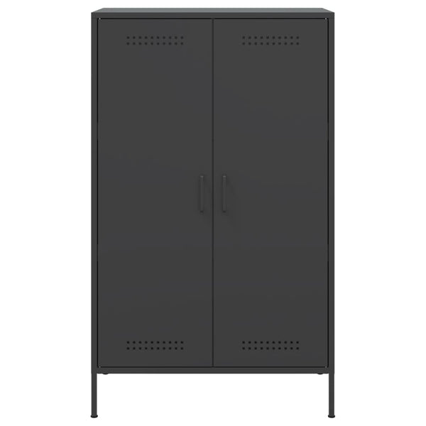 Kaappi musta 68x39x113 cm teräs