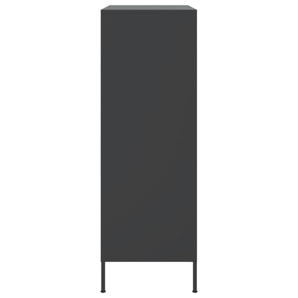 Kaappi musta 68x39x113 cm teräs