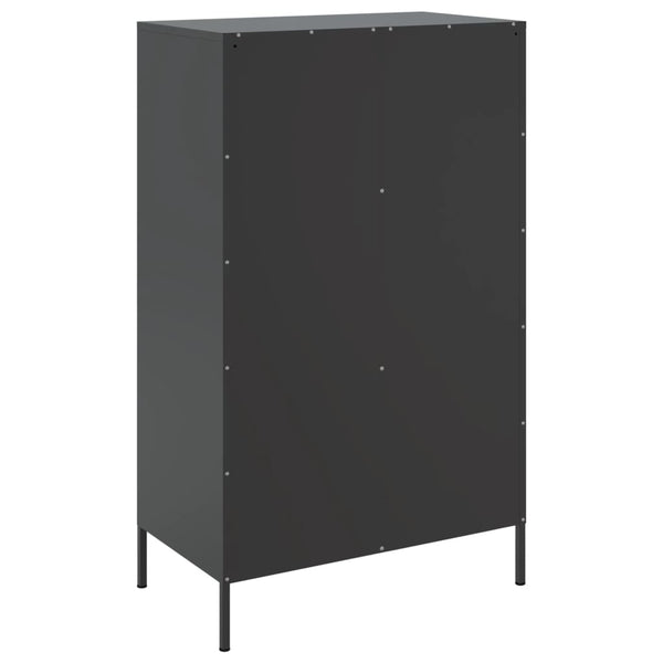 Kaappi musta 68x39x113 cm teräs