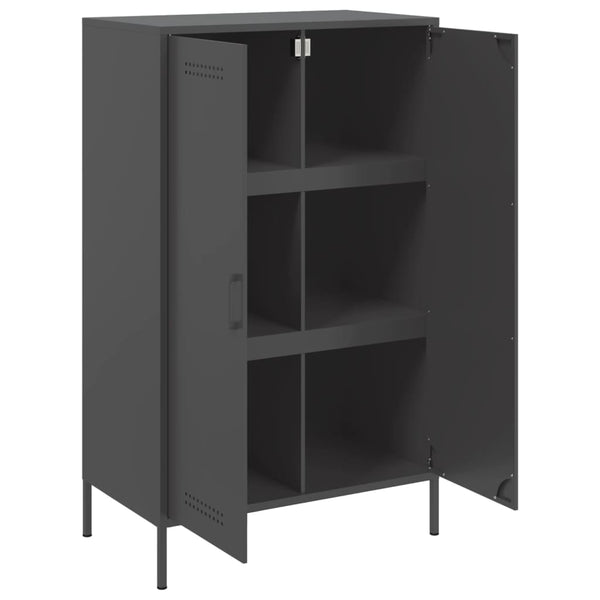 Kaappi musta 68x39x113 cm teräs