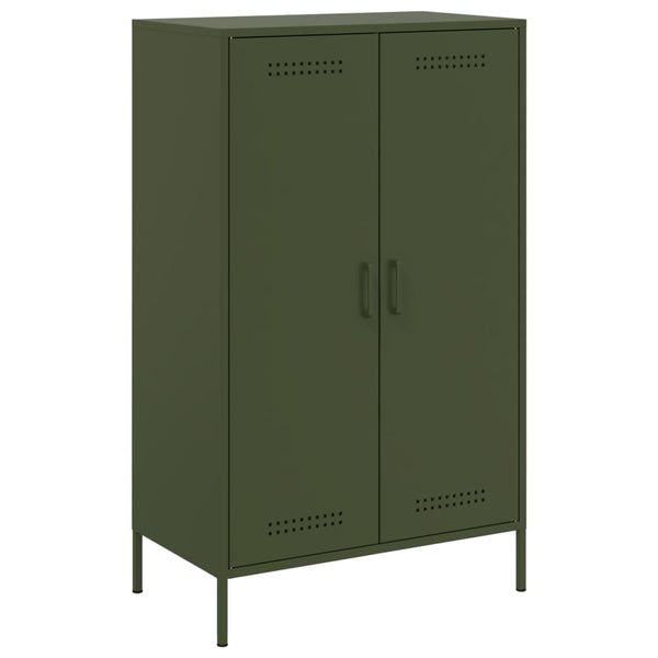 Kaappi oliivinvihreä 68x39x113 cm teräs