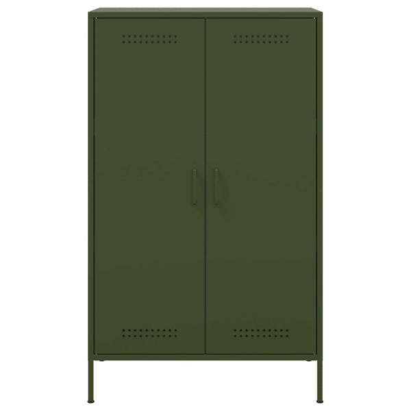 Kaappi oliivinvihreä 68x39x113 cm teräs