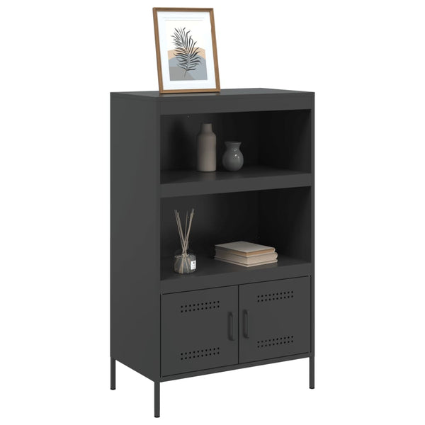 Kaappi musta 68x39x113 cm teräs