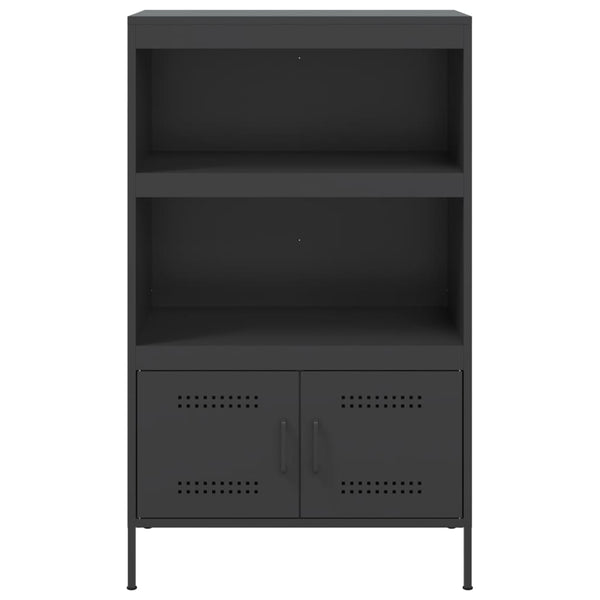 Kaappi musta 68x39x113 cm teräs