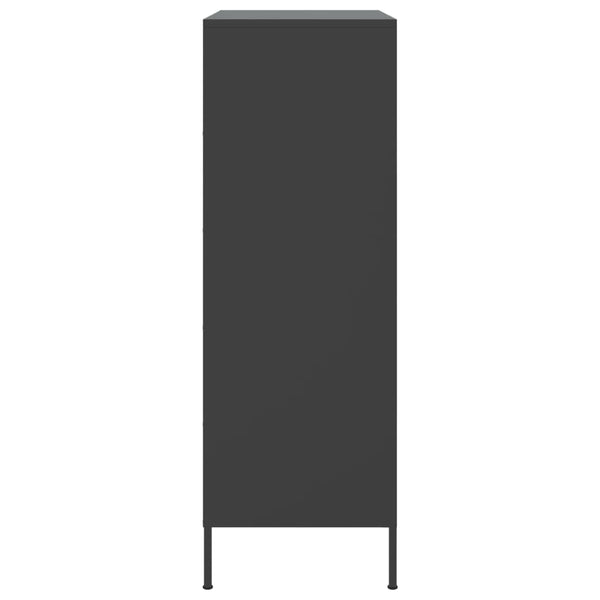 Kaappi musta 68x39x113 cm teräs