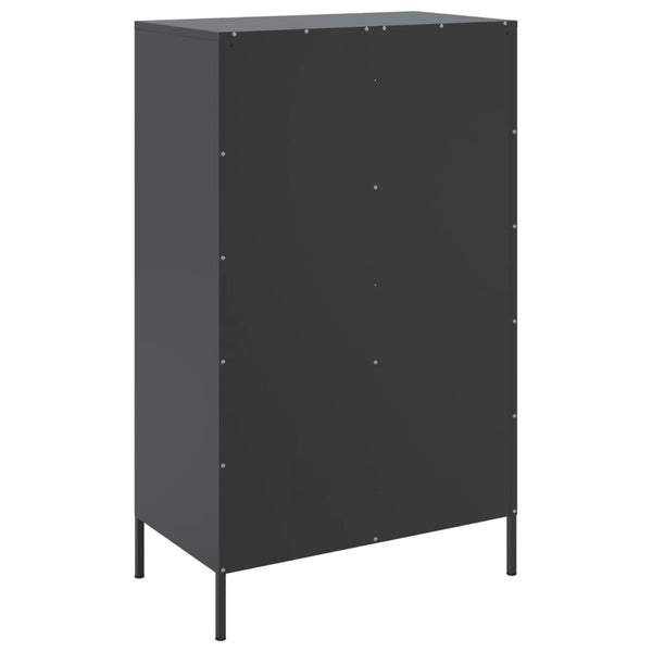 Kaappi musta 68x39x113 cm teräs