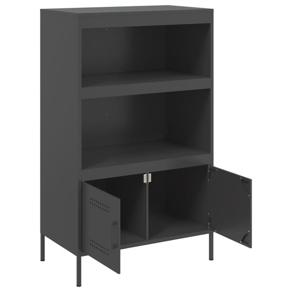 Kaappi musta 68x39x113 cm teräs