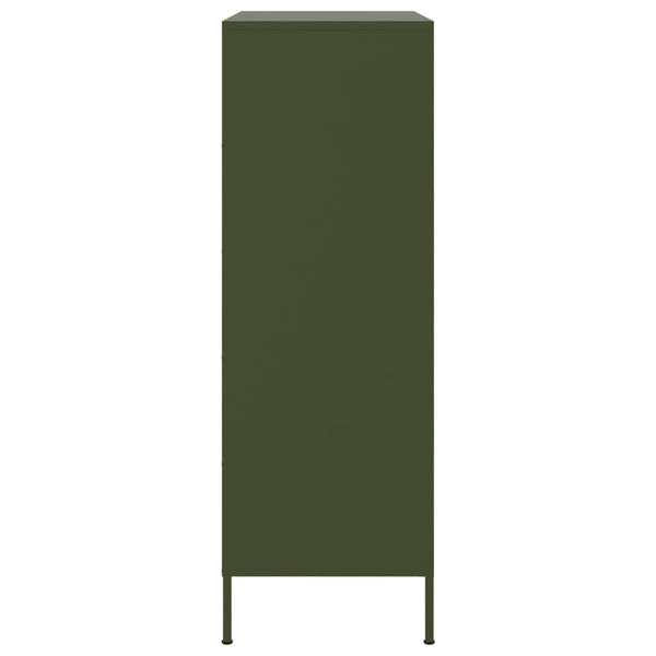 Kaappi oliivinvihreä 68x39x113 cm teräs