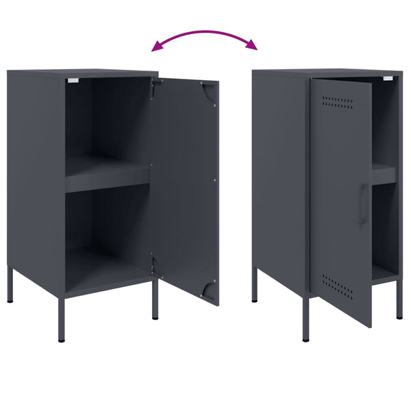 Senkit 2 kpl antrasiitti 36x39x79 cm kylmävalssattu teräs