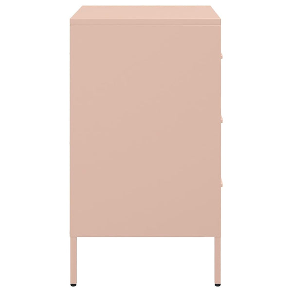 Yöpöytä pinkki 36x39x68 cm kylmävalssattu teräs