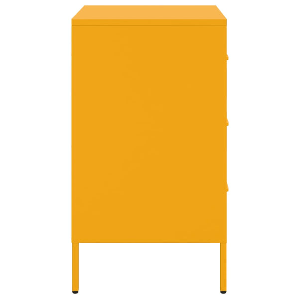 Yöpöytä sinapinkeltainen 36x39x68 cm kylmävalssattu teräs