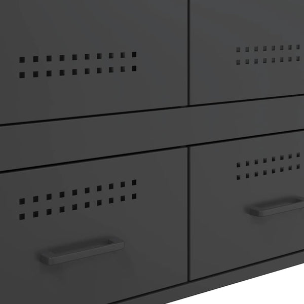 Kaappi musta 68x39x101,5 cm kylmävalssattu teräs