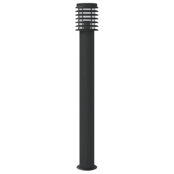 Pylväsvalaisin musta 110 cm ruostumaton teräs