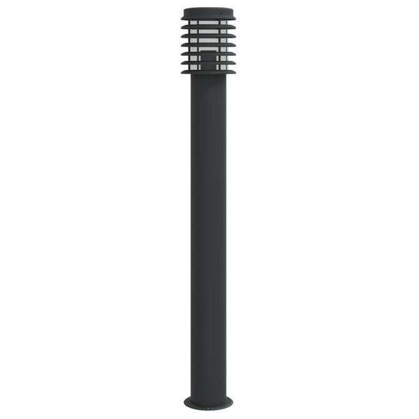 Pylväsvalaisin musta 110 cm ruostumaton teräs