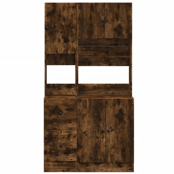 Keittiökaappi savutammi 95x50x180 cm tekninen puu