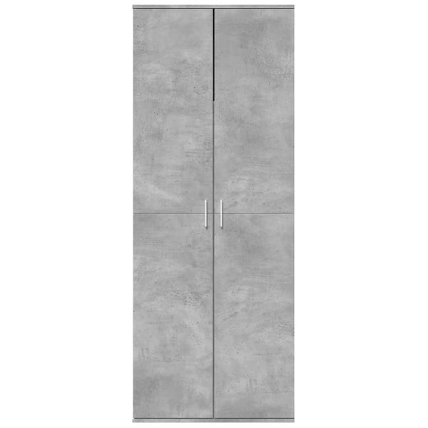 Kaappi betoninharmaa 70x35x180 cm tekninen puu