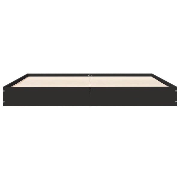 Musta sängynrunko ilman patjaa Hegedus 160x200cm (puinen)