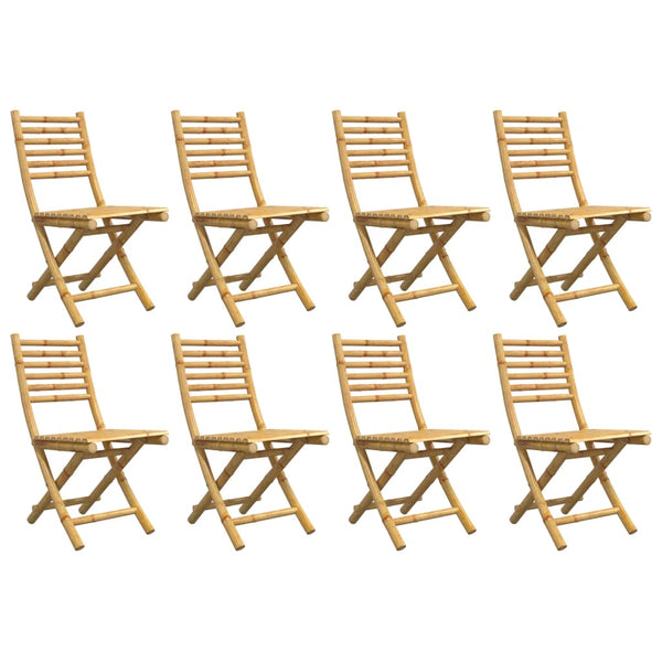 Taitettavat puutarhatuolit Vinjulet 43x54x88cm (8 kpl bambu)