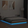 Sängynrunko LED-valoilla Sonoma-tammi 135x190 cm tekninen puu