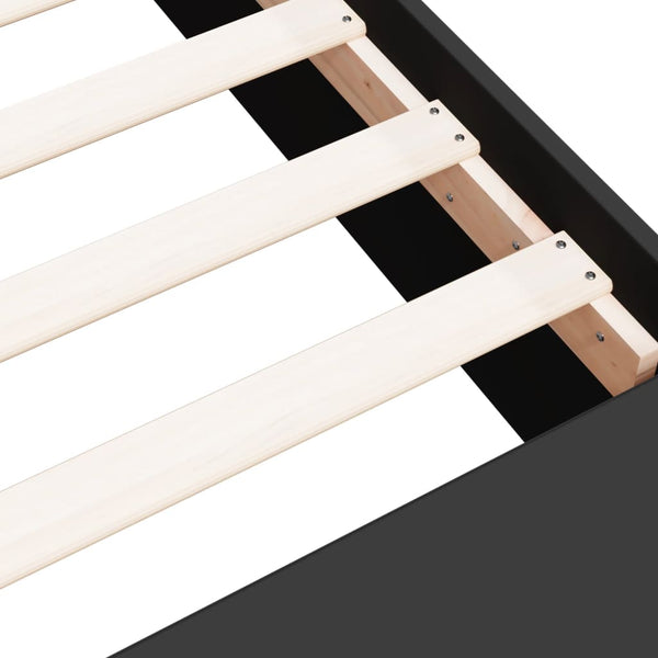 Sängynrunko musta 140x200 cm tekninen puu