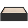 Sängynrunko laatikoilla musta 100x200 cm tekninen puu