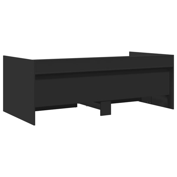 Musta vuodesohva laatikoilla ei patjaa Invalizilor 75x190cm