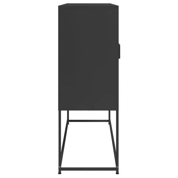 Kaappi musta 100,5x39x107 cm teräs