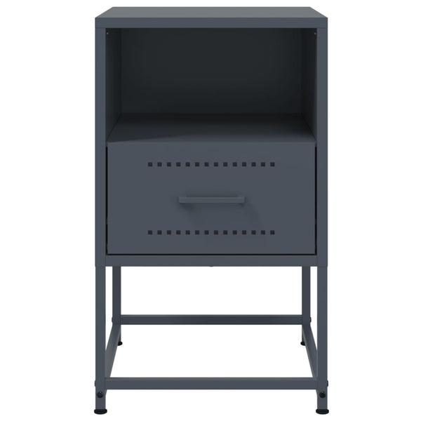 Yöpöydät 2 kpl antrasiitti 36x39x60,5 cm teräs