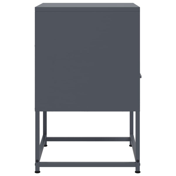 Yöpöydät 2 kpl antrasiitti 36x39x60,5 cm teräs