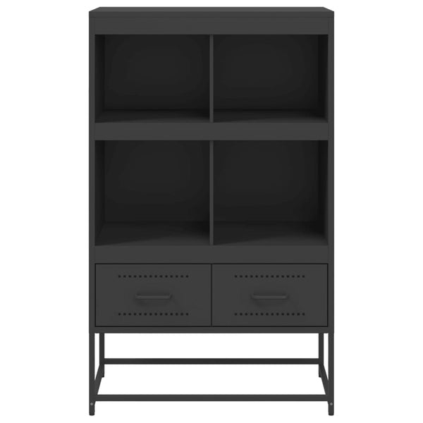 Kaappi musta 68,5x39x111,5 cm kylmävalssattu teräs