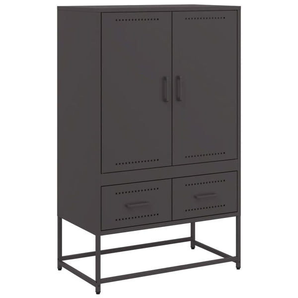 Kaappi musta 68x39x111,5 cm kylmävalssattu teräs