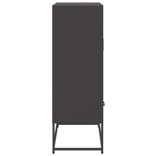 Kaappi musta 68x39x111,5 cm kylmävalssattu teräs