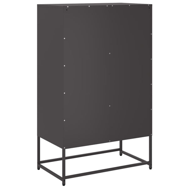 Kaappi musta 68x39x111,5 cm kylmävalssattu teräs