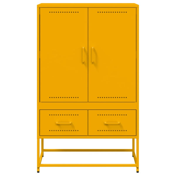 Kaappi sinapinkeltainen 68x39x111,5 cm kylmävalssattu teräs
