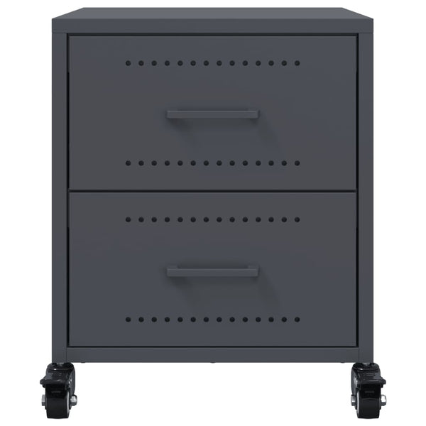 Yöpöydät 2 kpl antrasiitti 36x39x43,5 cm teräs