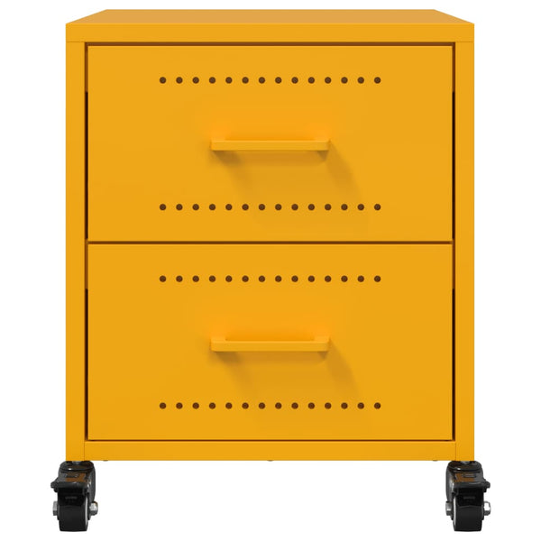 Yöpöytä sinapinkeltainen 36x39x43,5 cm teräs