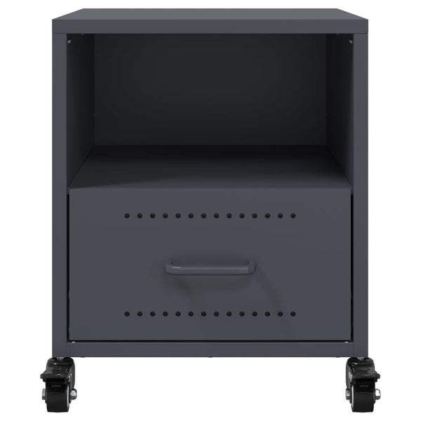 Yöpöydät 2 kpl antrasiitti 36x39x43,5 cm teräs