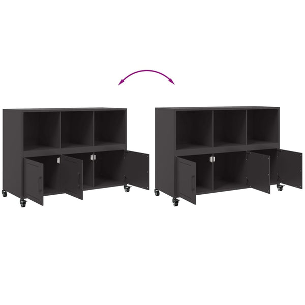 Senkki musta 100,5x39x72 cm kylmävalssattu teräs