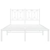 Metallinen sängynrunko päädyllä valkoinen 120x190 cm