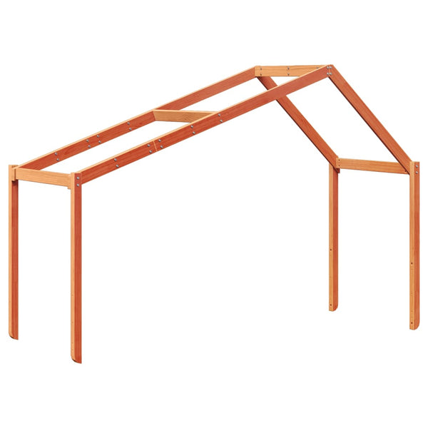 Lastensängyn katos vahanruskea 203x95,5x142 cm täysi mänty