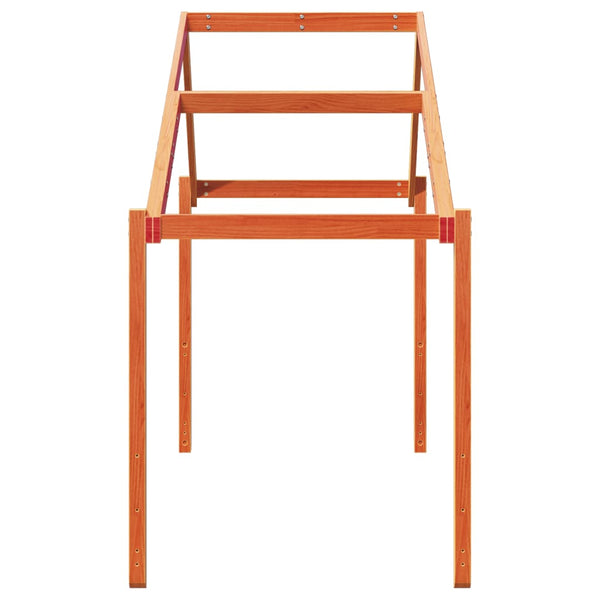 Lastensängyn katos vahanruskea 203x95,5x142 cm täysi mänty