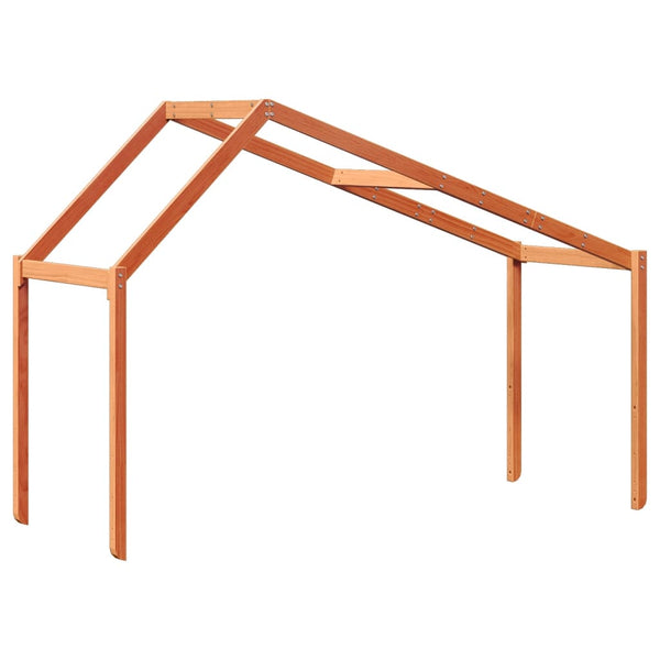Lastensängyn katos vahanruskea 203x95,5x142 cm täysi mänty