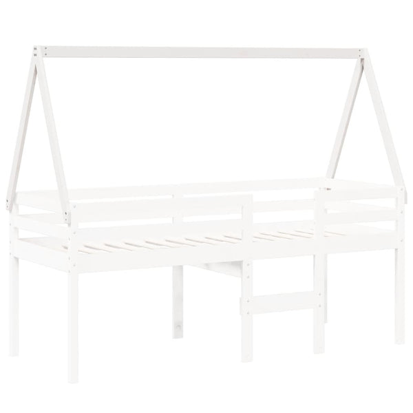 Valkoinen lastensängyn katos Sapet 209x95,5x88cm (mänty)