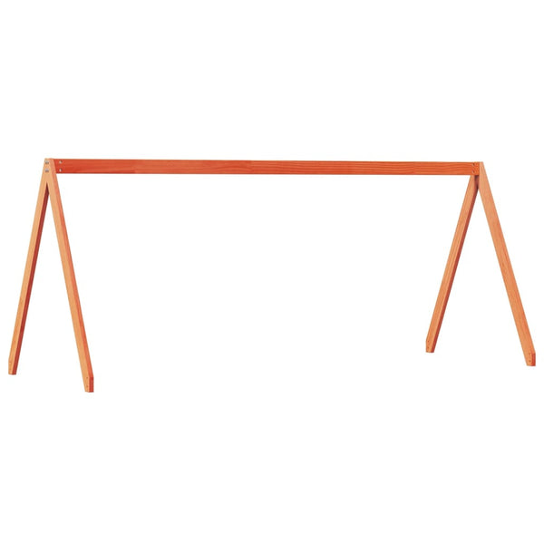 Lastensängyn katos vahanruskea 209x95,5x88 cm täysi mänty